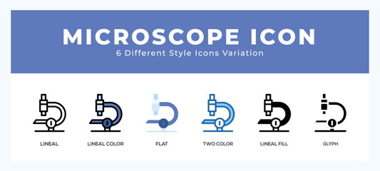 Sticker - Microscope icon. high quality icon symbol for web design