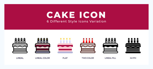 cake symbol icon vector. symbol illustration