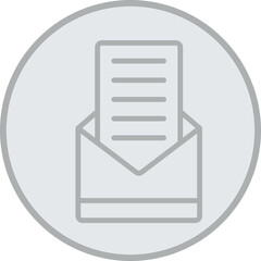 Poster - Open Envelope Vector Icon Design