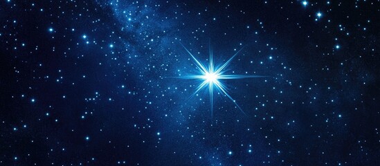 Stunning Night Sky with Bright Star and Milky Way