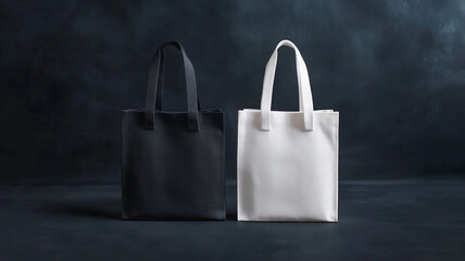 blank white of a tote bags, empty mock up