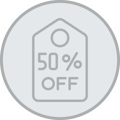 Sticker - 50 % Off Icon Design