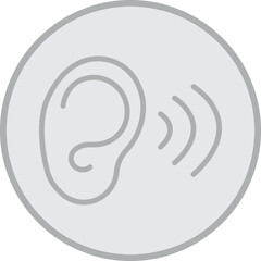 Sticker - Listening Vector Icon Design