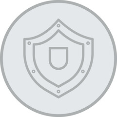 Sticker - Steel Shield Icon Design