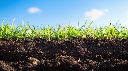 Sticker - Green grass sprouts from soil