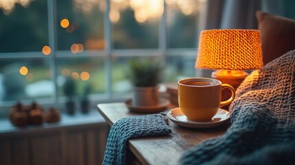 Canvas Print - Cozy Evening with Warm Lights