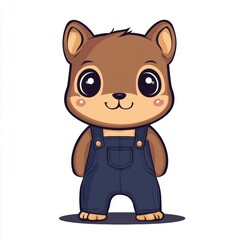 Sticker - Cute Cartoon Squirrel.