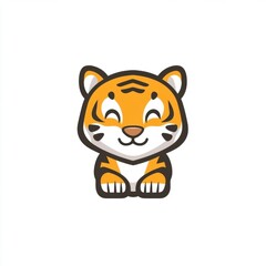 Canvas Print - Cute Tiger Cartoon.