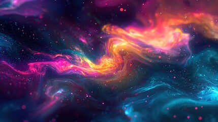 Poster - Abstract colorful nebula