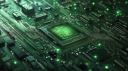 Wall Mural - cybersecurity symbolized by a lock securing a computer circuit providing protection for data and sec