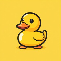 Poster - Cute Yellow Duck.