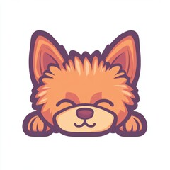 Sticker - Cute Fox Peeking.