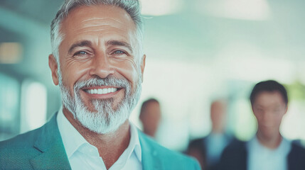 Sticker - Smiling businessman in a green suit