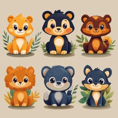 Sticker - Cute Animal Friends.