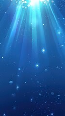 Wall Mural - sunlight beams through water