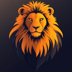 Sticker - Lion Head Illustration.