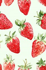 Sticker - Watercolor Strawberries.