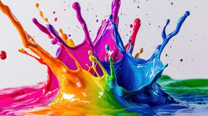 Poster - Colorful paint splatters