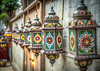 Wall Mural - lantern in the temple