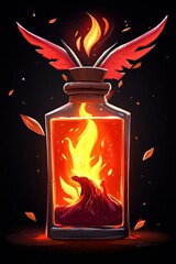 Wall Mural - Fiery Potion with Wings