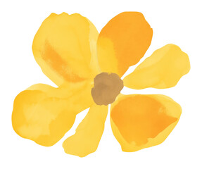 Wall Mural - png cute flower petal paint white background.