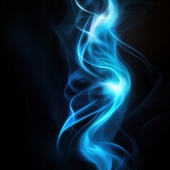 Sticker - Abstract blue smoke