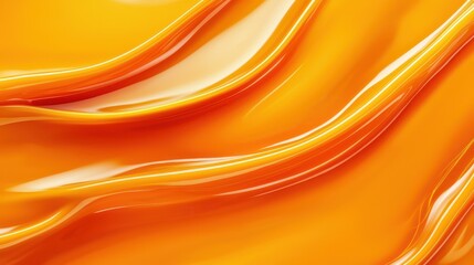 Poster - Abstract background with smooth orange liquid waves. Bright, vibrant texture perfect for artistic, design, and creative projects.