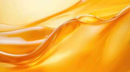 Poster - Vibrant yellow abstract liquid wave background, perfect for creative design and modern aesthetics.