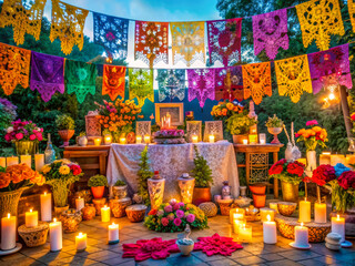 Wall Mural - candles in a temple