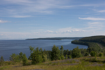 Sticker - Russia Karelia Lake Onega on a cloudy summer day