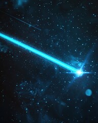 Wall Mural - blue comet in space