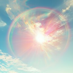 Wall Mural - sun shining bright in sky
