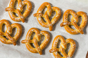 Homemade Bavarian Soft Pretzels with Salt