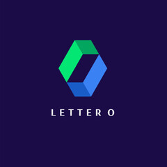 Poster - Vector logo design for business. Letter O sign.