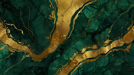 Wall Mural - marble and gold abstract background texture.  marbling with natural luxury style swirls of marble and gold powder.