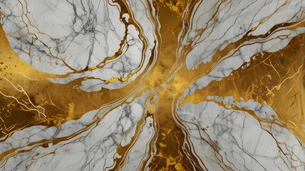 Wall Mural - marble and gold abstract background texture.  marbling with natural luxury style swirls of marble and gold powder.