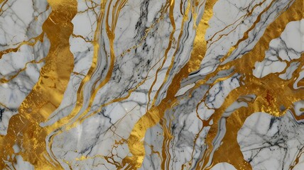 Wall Mural - marble and gold abstract background texture.  marbling with natural luxury style swirls of marble and gold powder.