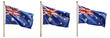 © PngPalette - national flag of Australia waving on a flagpole isolated on transparent background, cut out