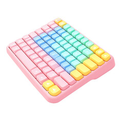 Colorful mechanical keyboard on white isolated background