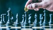 © PB Studio - Safe Haven Investment: A hand places a gold coin on a chessboard. The pieces—a metaphor for economic strategy. The gold—the ultimate defensive move.