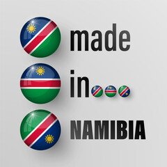 Wall Mural - Made in Namibia graphic and label. Element of impact for the use you want to make of it.