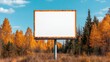 © Vee - Empty Billboard in Autumn Forest Landscape