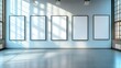 © Vee - Empty Gallery with Frames for Artwork Display