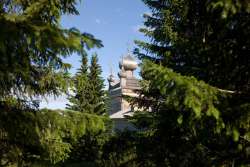 Wall Mural - Russia Karelia Virma Peter and Paul Church on a sunny summer day