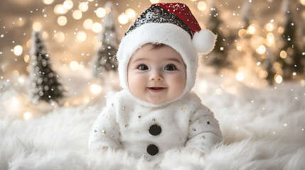 Canvas Print - Christmas themed baby photoshoot