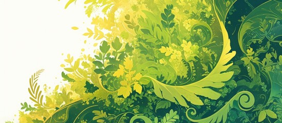 Poster - Illustration of a fern in artistic style