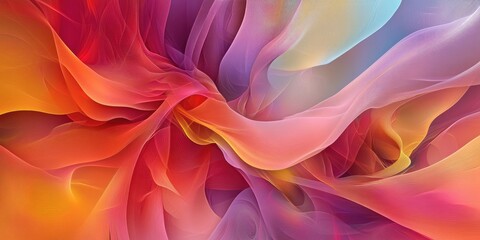 Wall Mural - Colorful abstract fractal background featuring layered shapes A visually appealing design perfect for wallpapers albums posters and creative graphic projects