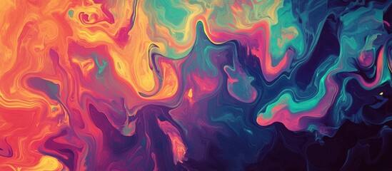 Poster - Abstract psychedelic background in an artistic illustration