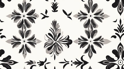 Wall Mural - Colorful and monochrome seamless pattern for textile and design