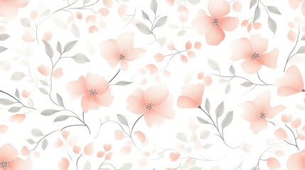 Wall Mural - Delicate seamless floral pattern ideal for feminine applications such as fabric decoupage wallpaper and packaging Subtle print design suitable for textile digital printing